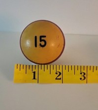 Vintage No. 15 Striped Burgundy White Pool Ball Billiard 1 3/4" Replacement E 