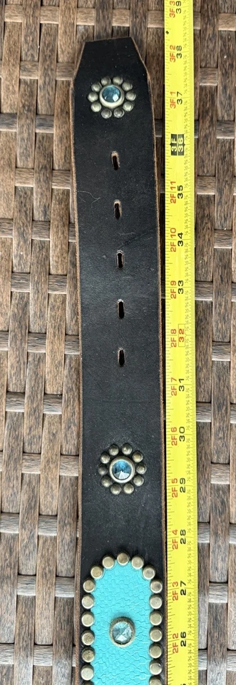 HTC Hollywood Trading Co без штампа черный ремень змеиная кожа около 1999-2000 маленький 33 - Изображение 4 из 4