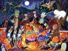 Halloween Jigsaw Puzzle Monster Party Time 1000 pc by SunsOut Eco Friendly