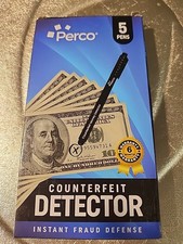 5 Pack Counterfeit Money Detector Pen Marker Fake Dollar Bill Currency Check NIB