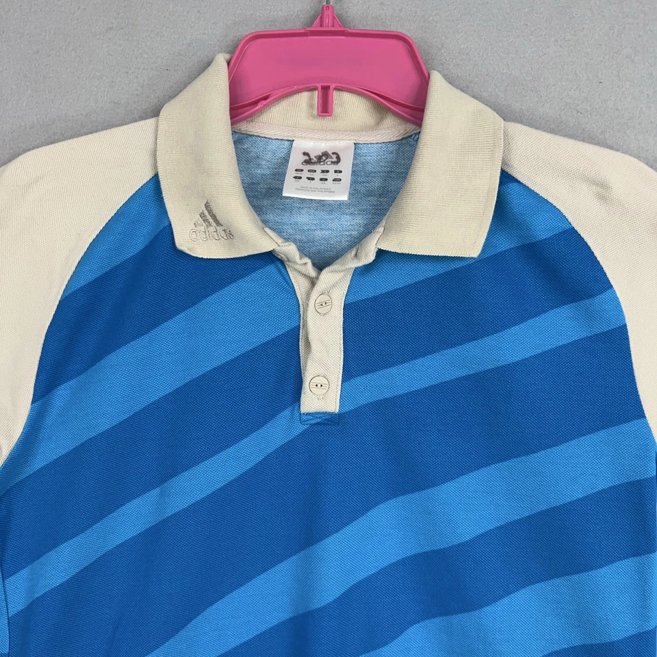 Vintage Olympic Games Shirt Mens XS Blue Polo Athens 2004 Adidas Torch Relay - Image 3 of 4