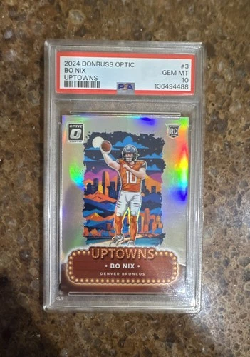 2024 Panini Donruss Optic - Uptowns Bo Nix #3 (RC) PSA 10