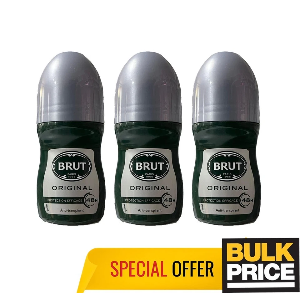 Brut Original Desodorante Roll-on 48H Protección contra Sudor y Olores Paquete de 3 Duraderos Foto 2 de 4