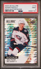 2023 UD ALLURE GOLD GLITTER BOMB #110 ADAM FANTILLI 177/199 PSA 9
