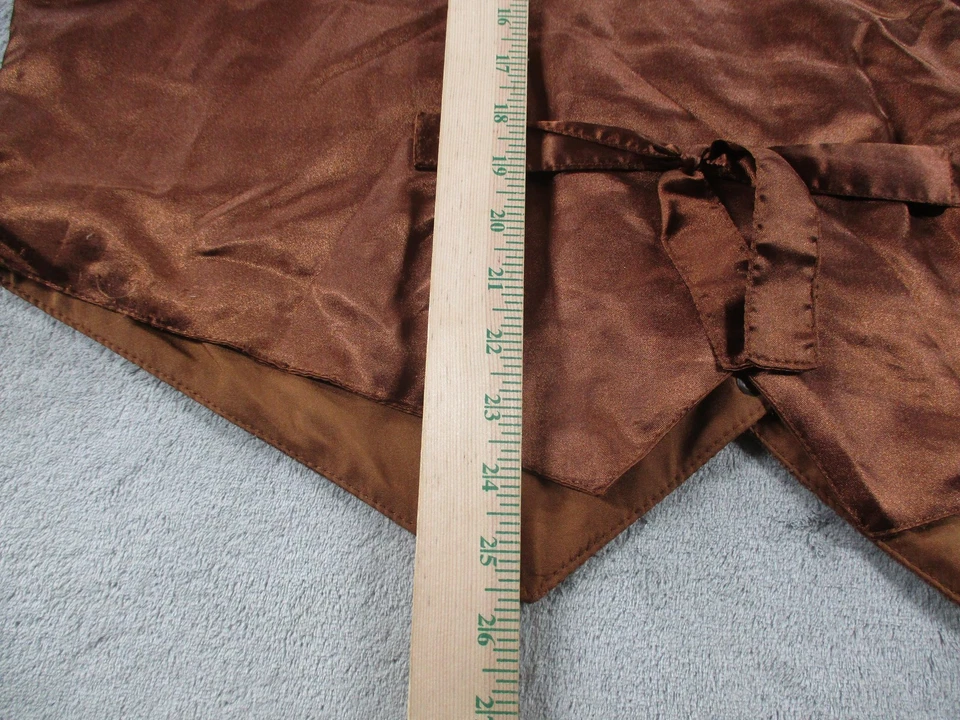 Chaleco LA Blues Mujer 2X Marrón Gamuza Floral Bordado Western Boho Cuero Foto 4 de 4