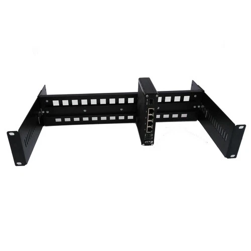 19 Zoll Rackhalterung Hutschienengeräten (DIN-Rail) stufenlos tiefenverstellbar