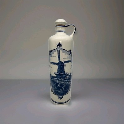 Vintage BOLS DELFT BLAU Keramik Karaffe/Vase/Flasche handbemalt/Made in Holland