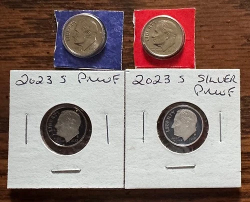 2023 PDSS  ROOSEVELT DIME SET - CLAD & SILVER PROOFS - MINT SET P&D