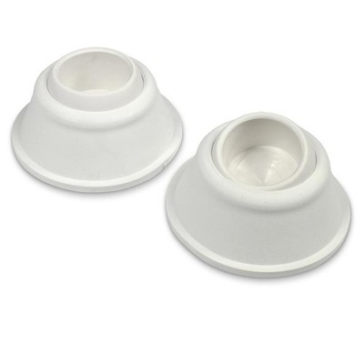 2 Stk. Fuß für Schwimmbad Hochbeckenleiter mit Kugel 43mm weiß, Astral Pool