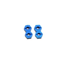 SPTST1654B ALUMINUM HEX ADAPTERS 12MM FOR TRAXXAS SLASH 4X4: BLUE (4)