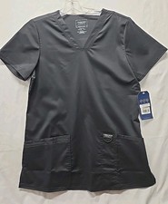 Cherokee Workwear Originals Women'sV-Neck Scrub Top , Style WW620 Sz S BLACK NWT