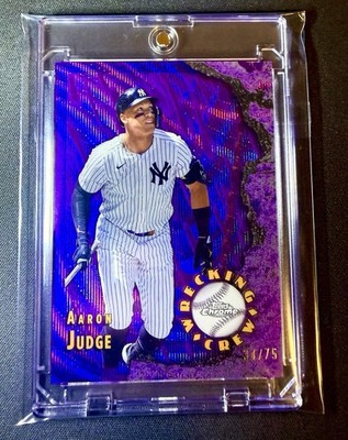 2026 Topps Chrome Aaron Judge - Wrecking Crew Purple Wave Refractor  /75 - Yanks