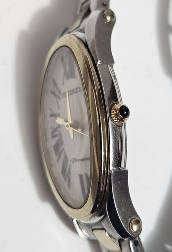 Seiko Premier Two-Tone Oval Women's Watch SXGN64 Sapphire Crystal 1N01-0NY0 - Picture 7 of 12