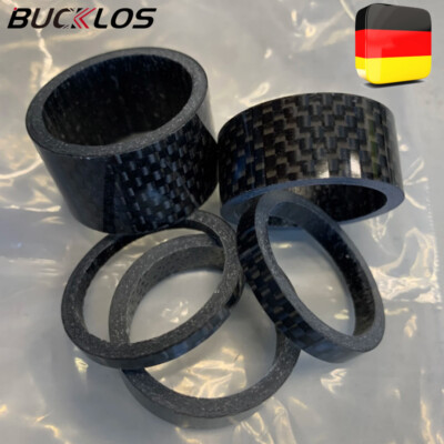 5pcs Fahrrad Vorbau Spacers Carbon Fiber 1-1/8'' Mountain Road Bike Steuersatz