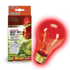 Zilla Night Red Heat Incandescent Bulb for Reptiles - 100 Watt