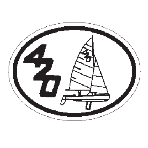 Laser Sailboat Boat SET OF 2 each - Oval Vinyl Decal by Miami Opti Moms - Bild 4 von 7