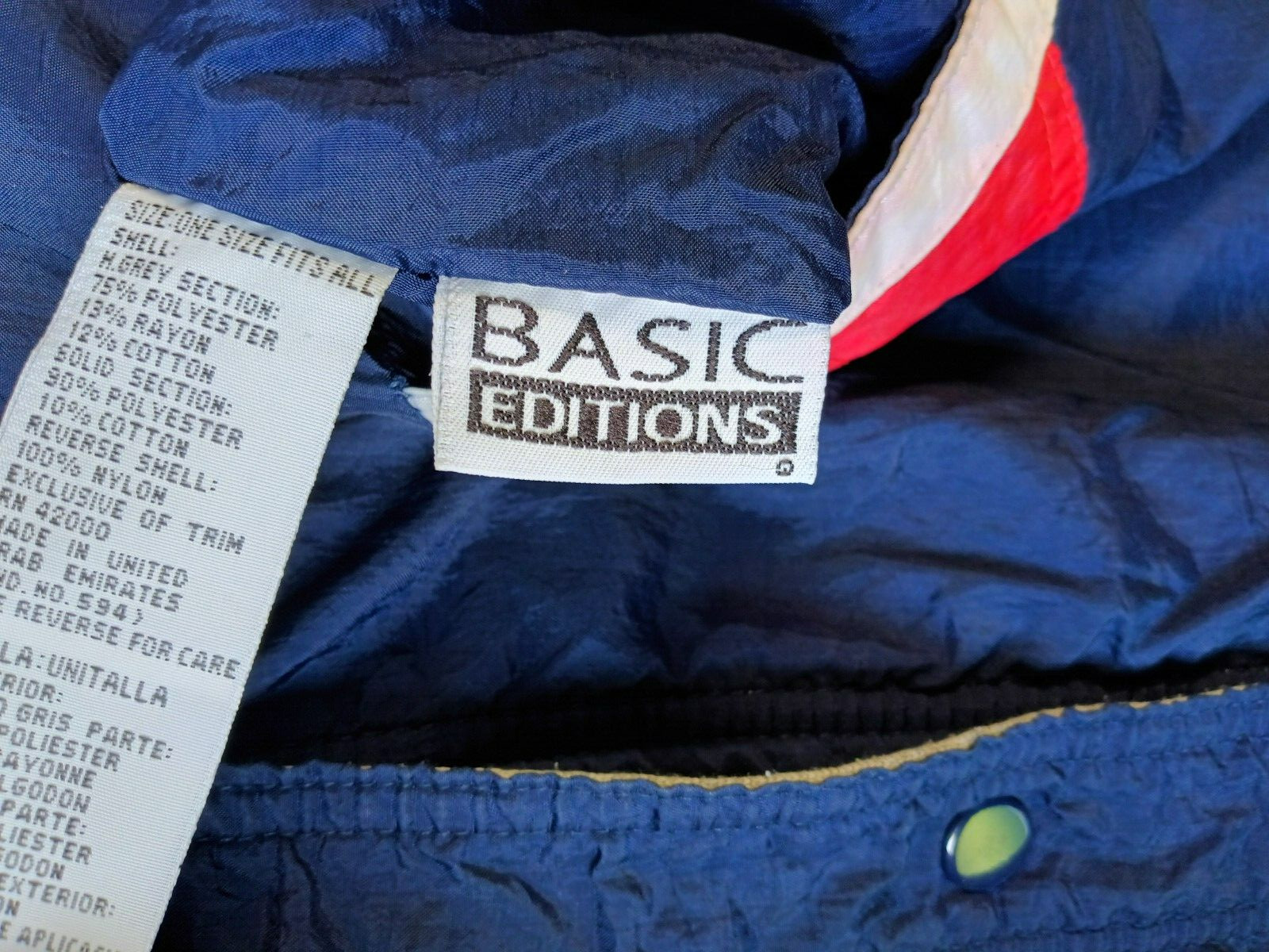 Vintage Basic Editions Windbreaker Jacket 90s Rev… - image 10