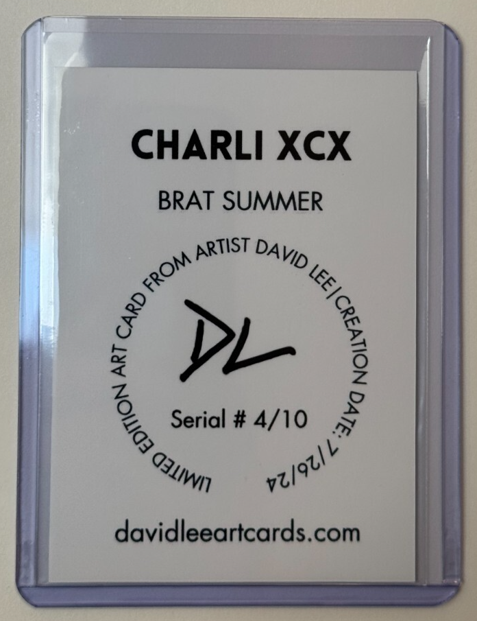 Charli XCX Limited Edition Artist Signed “Brat Summer” Trading