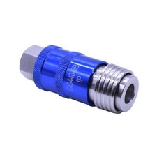 Universal Safety Exhaust Quick-Connect Coupler - 1/4 Inch Female NPT Blue Color