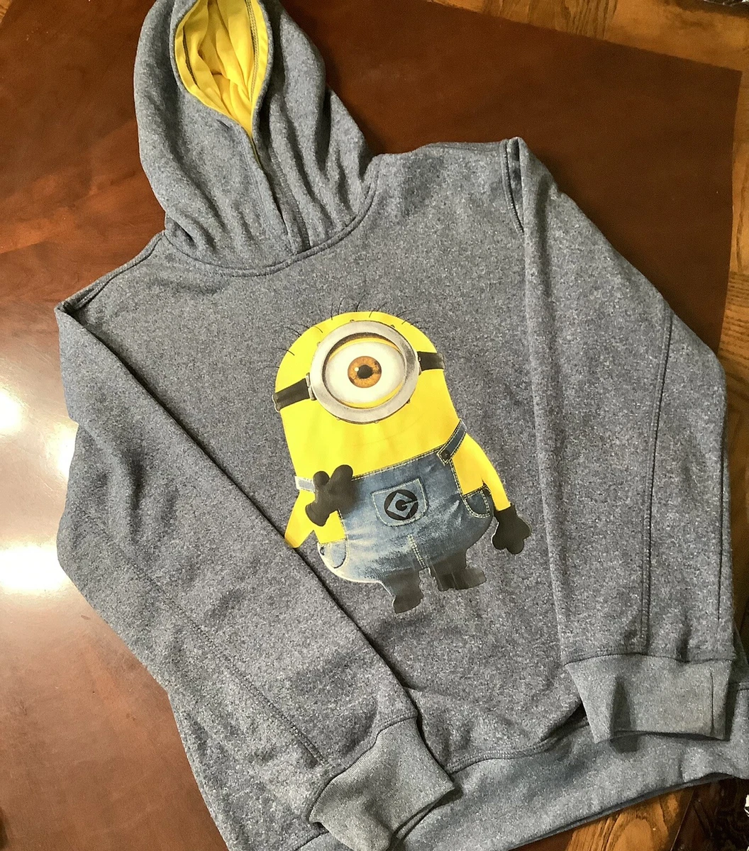 Despicable Me Minion Made Hooded Sweatshirt Jacket Boyu0026#039;s Size L(14-16)  | eBay