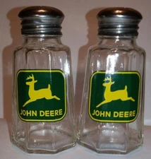 A Nice Set of JohnDeere Salt & Pepper Shakers 3¾" Tall