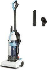 Upright bagless vacuum cleaner for carpets and hard floors