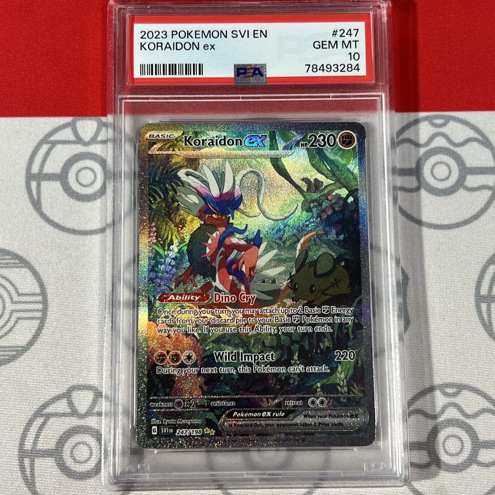 Mavin  Koraidon ex - Full Art SIR - Scarlet & Violet - 247/198 - PSA 9  Pokemon