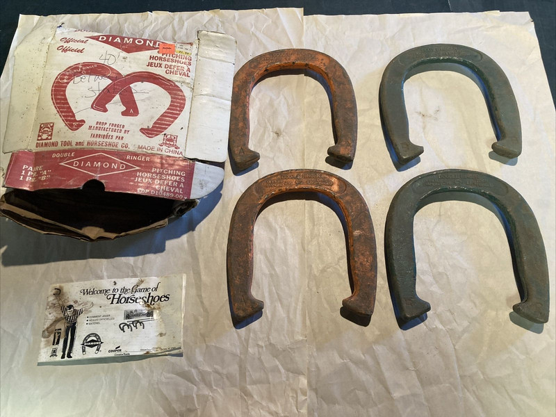 OFFICIAL DIAMOND DULUTH DOUBLE RINGER VINTAGE HORSESHOES DROP FORGED 2 1/2 LBS