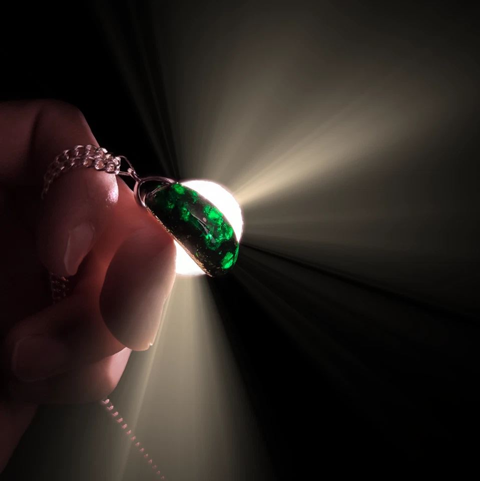 Orgonit Amulett "Nilerwachen" Smaragd Anhänger │ Edelstein Orgon │Grünes Juwel - Bild 4 von 4