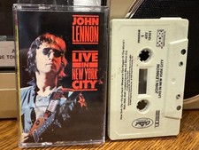 JOHN LENNON Live in New York City CASSETTE TAPE Original 1986 TESTED