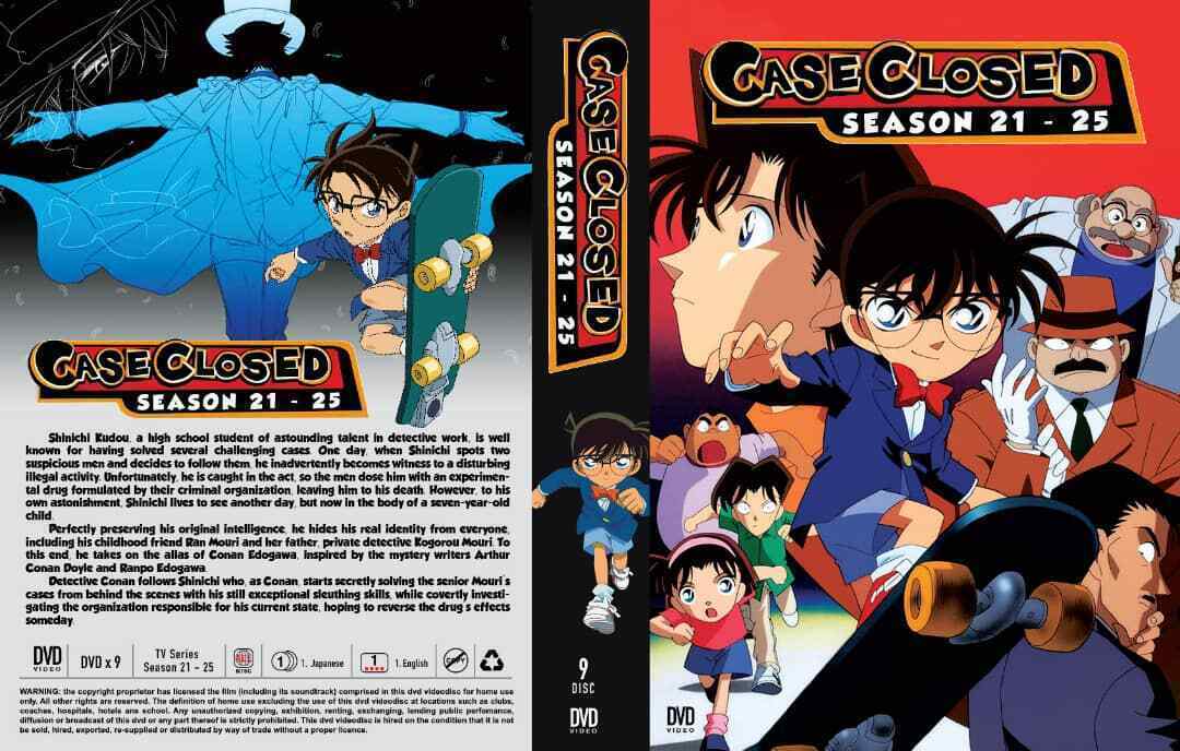 DVD Anime Case Closed Detective Conan Season 1-25 + 24 Movie Fast Ship Free  USPS