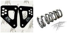 BLACK BILLET LOWERING LINKS & CHROME HEAVY DUTY SPRING 09-16 SUZUKI GSXR1000