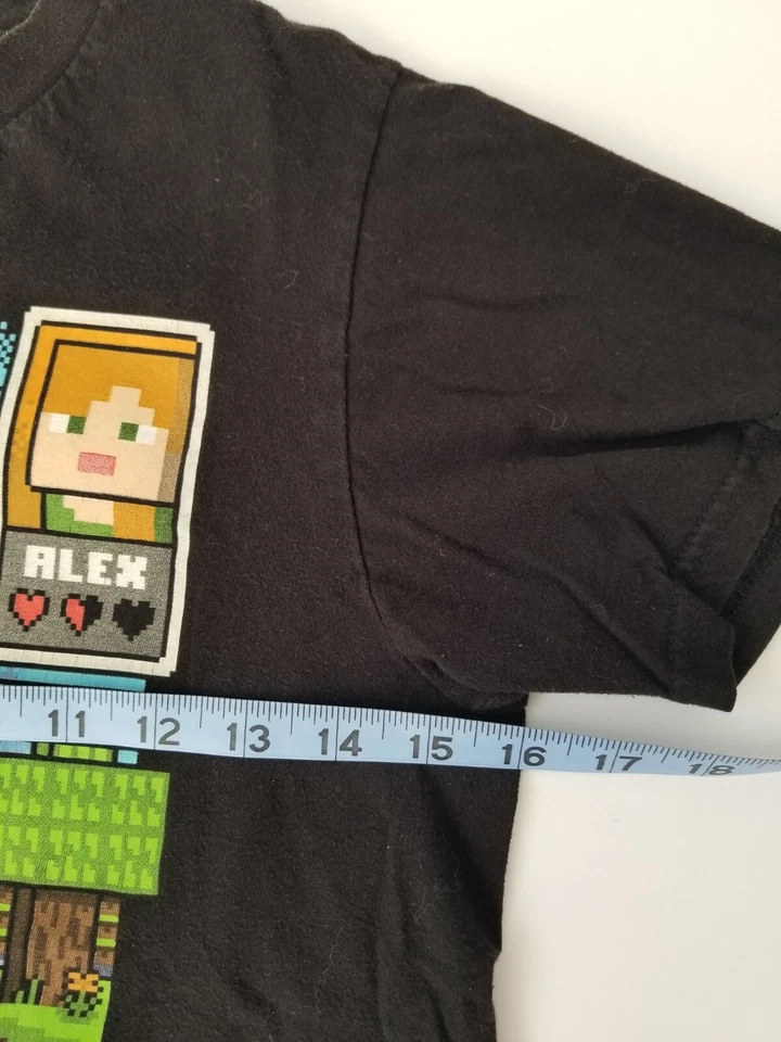 Mojang Minecraft Black Graphic T-shirt Boy's Short Sleeve Pullover Size L - Image 4 of 4