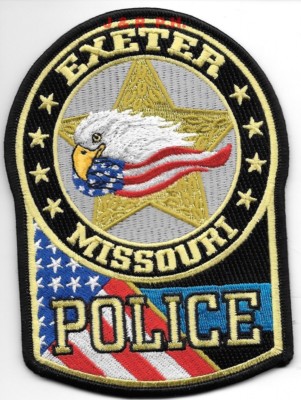 Exeter Police, Missouri (3.75" x 5.25" size) shoulder police patch ...