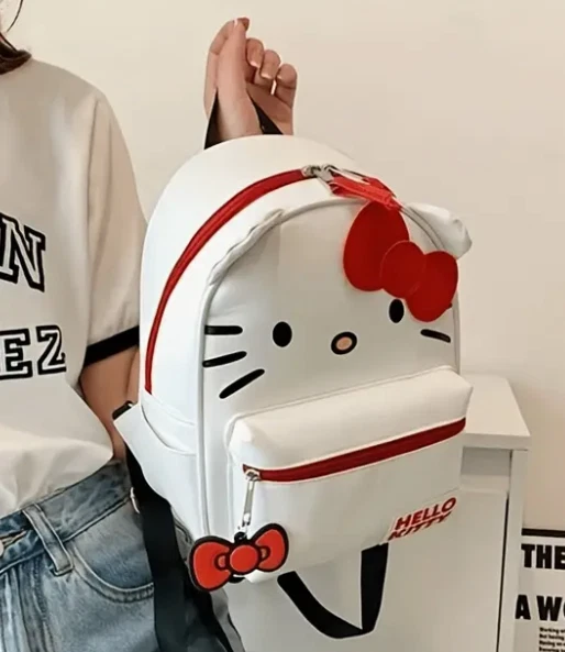 Rucksack Hello Kitty Kinder Kitarucksack Mädchen Disney weiss Rucksack  - Bild 4 von 4