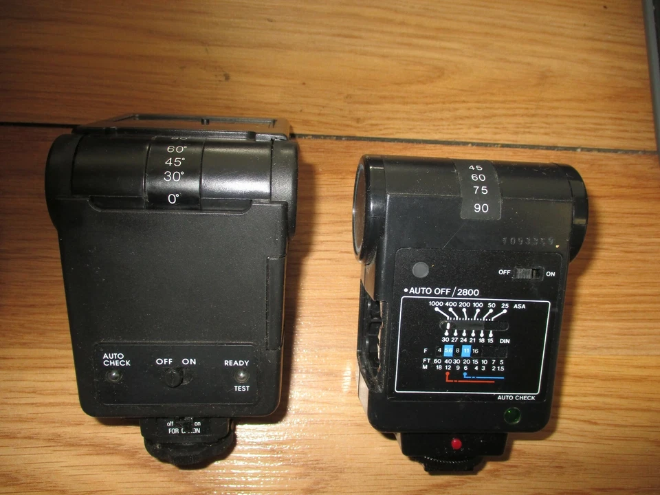 2 FLASHES-ACHIEVER DZ260 FLASH TIRISTOR PARA OLYMPUS & VIVITAR 2800 CON CAJA Foto 4 de 4