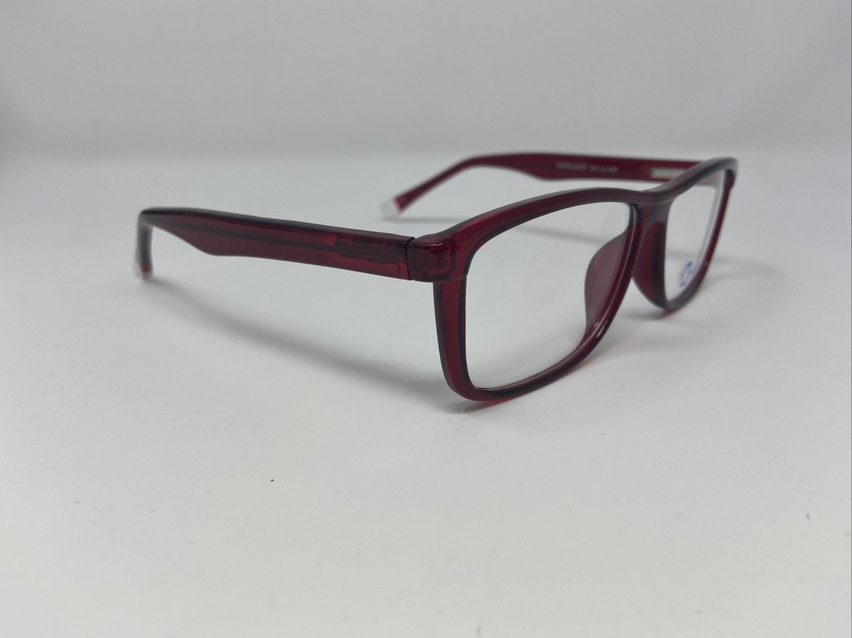 Nygard Eyeglasses Eye Glasses Frames ONLY Red Cen full rim 54-14-141 Red Thick Geek-Chic Geometric Eyeglasses - Powers main image 2
