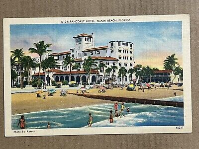 Postcard Pancoast Hotel Miami Beach Florida FL 