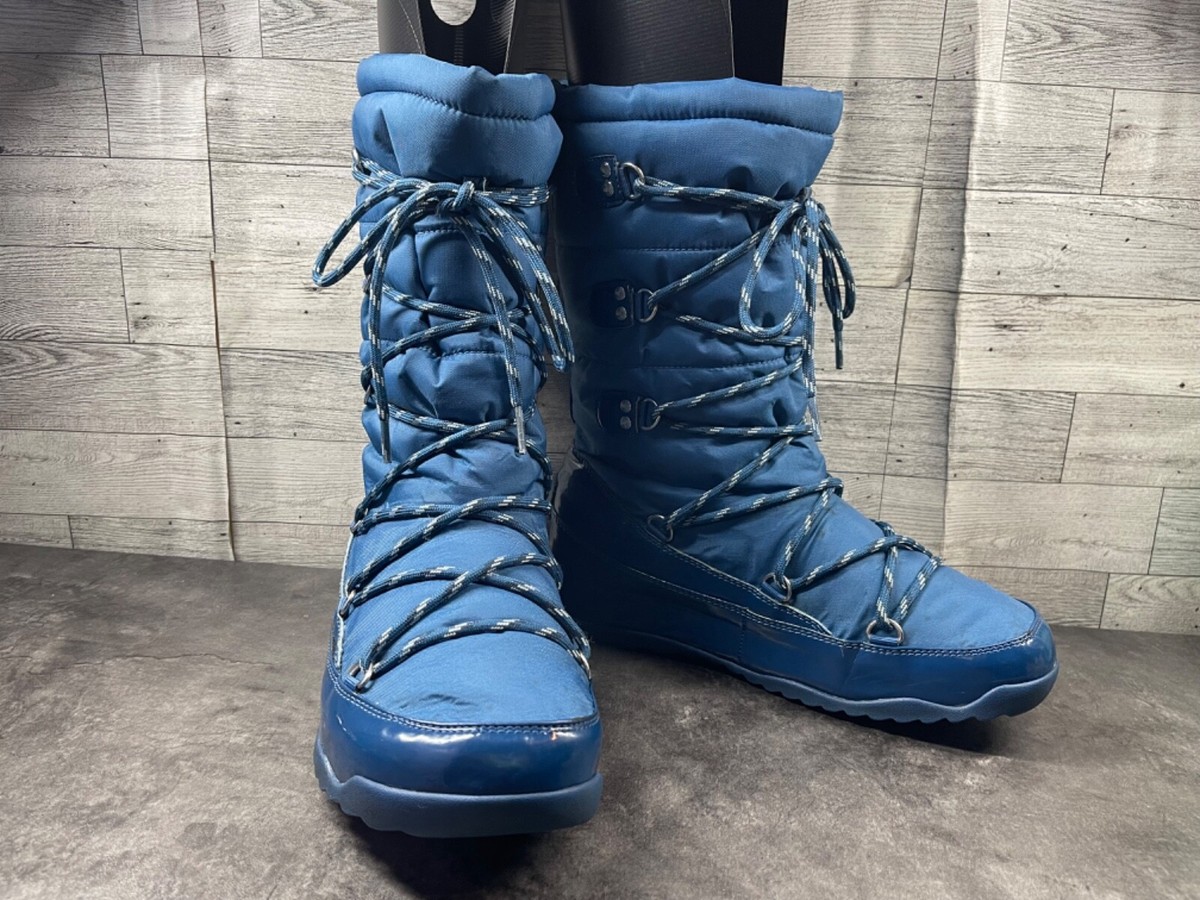 Fitflop Winter Boots Women 10M BlizzBoot Shoes Blue Snugtech Lace Up  Waterproof