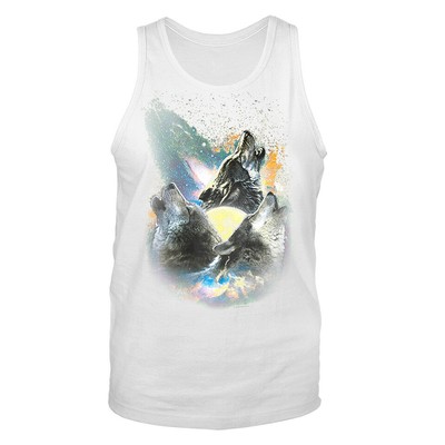 Space Wolves Wildlife Wilderness Native American Animals Graphic Tank Top