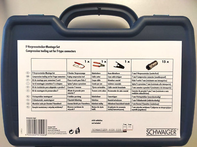 Schwaiger FVS 315 261  Verpressstecker-Montage-Set Geeignet für F-Stecker, Ko...