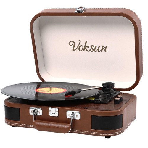 Platine Vinyle Vintage Orange – Bazin Combo Des Années 60 – Avec Haut-parleur – Fonctionne