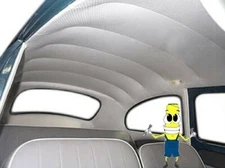 Empi Ivory White Vinyl Headliner Kit for VW Bug / Beetle 1968-1977 Hard Top