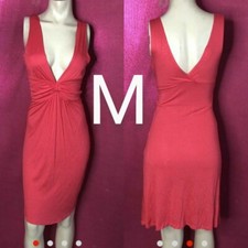 🆕Punch Pink Sexy V-Neck Summer Evening Dress~Size M NWOT