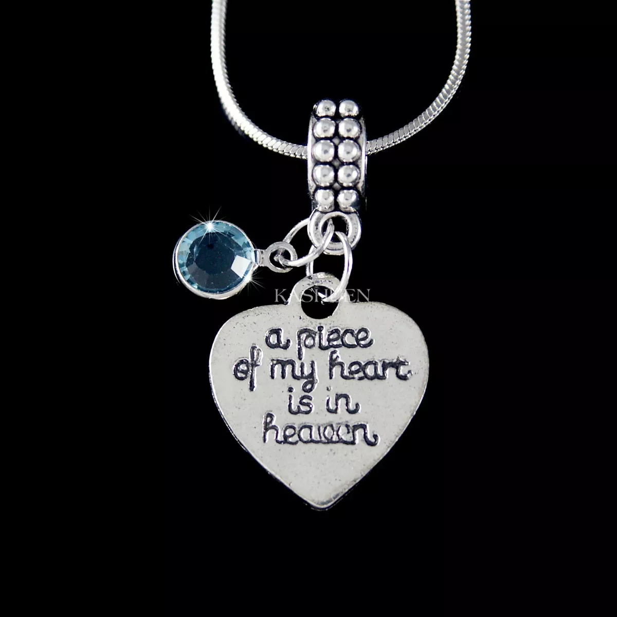 Heart Loss of Parents Necklace Sympathy Mom Dad Grandma Grandpa
