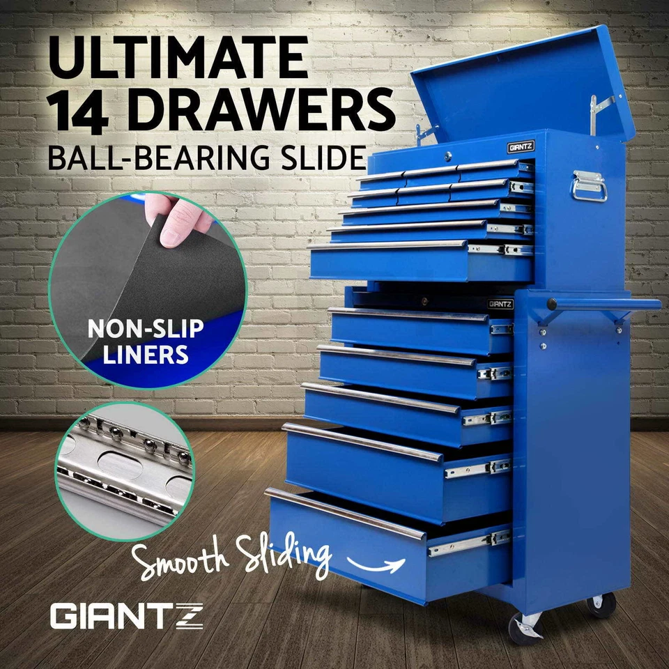 Giantz 5/9/14 Drawers Tool Box Chest Toolbox Cabinet Trolley Garage Storage Box
