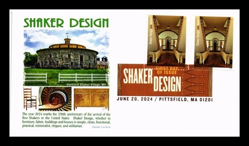 DR JIM STAMPS US COVER SHAKER DESIGN IMPERFORATE FDC COMBO PANDA CACHET