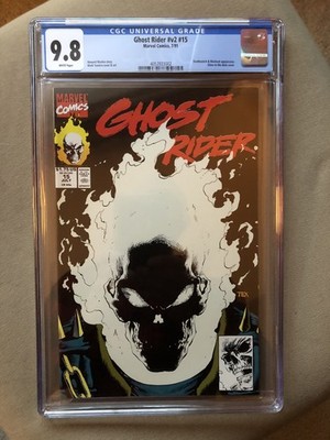      Ghost Rider 15 CGC 9.8 Glow In Dark Cover Marvel 1991 Blackout    V