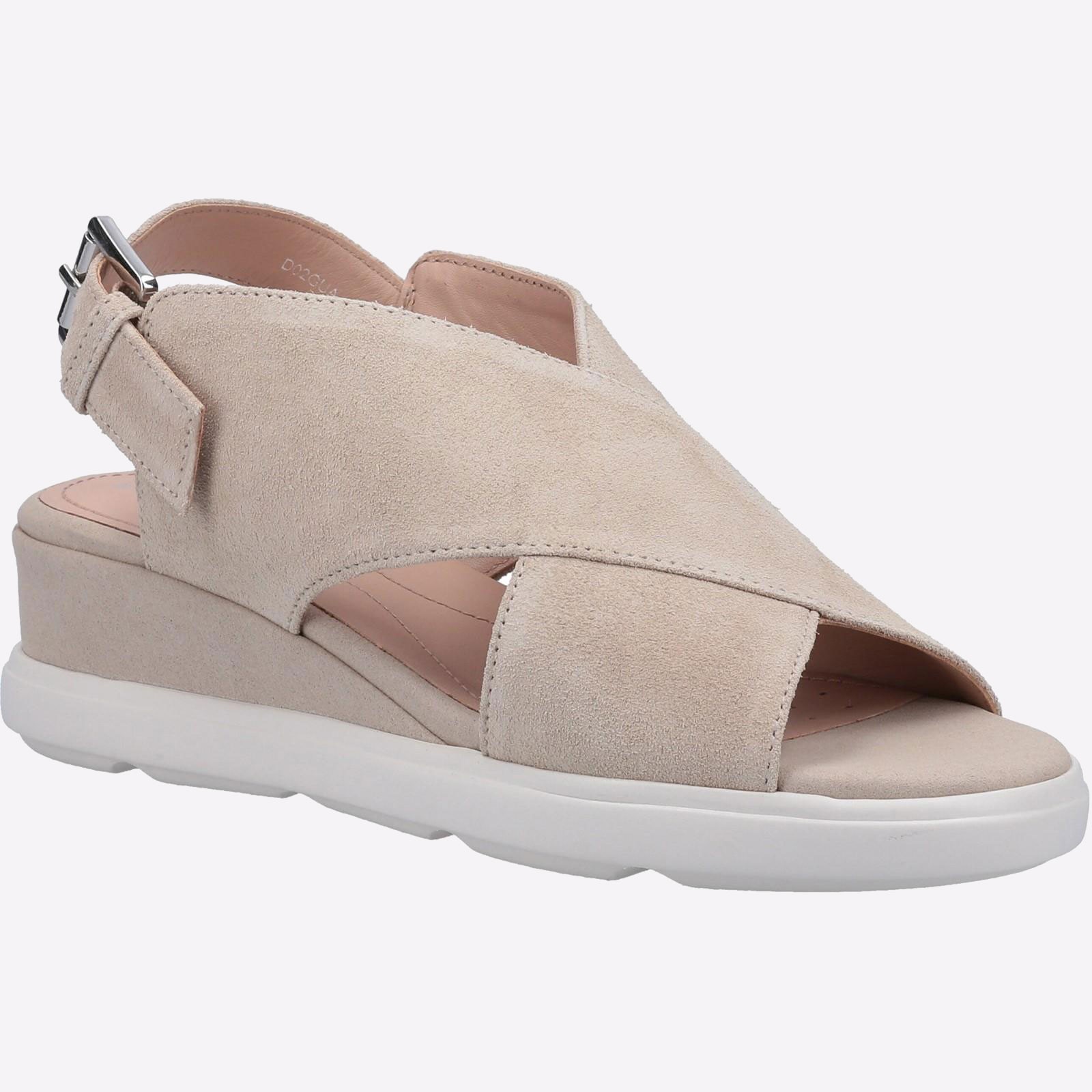 Geox Pisa Womens LEATHER Fashion Dress Casual Stylish Sandals Beige image 2