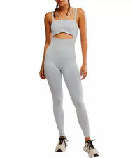 Free People Movement Women's Size M-L - Good Karma Cut Out MSRP 98 Color Steel